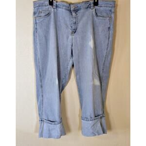 Old Navy Ultra Low Waist Stretch Capri Cuff Blue Jeans Women's Plus Size 20